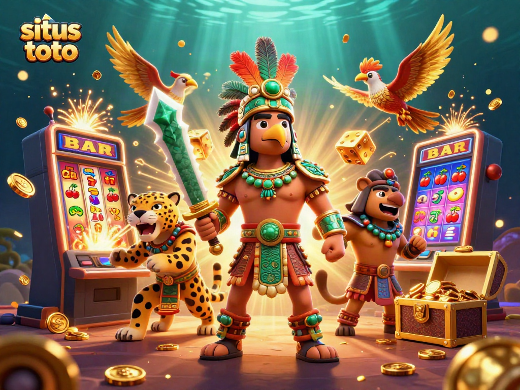 Experience situs toto with thrilling jackpots featuring warriors and vibrant casino elements.