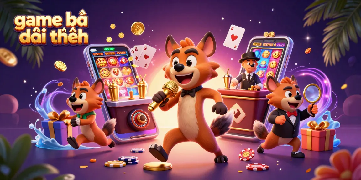 Engage in exciting game bài đổi thưởng with vibrant casino atmosphere and lively characters.