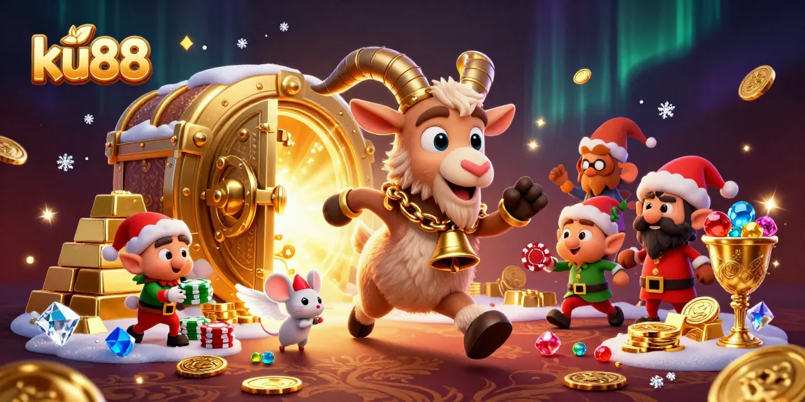 Experience the thrilling atmosphere of ku88 casino with playful characters and rich treasures.