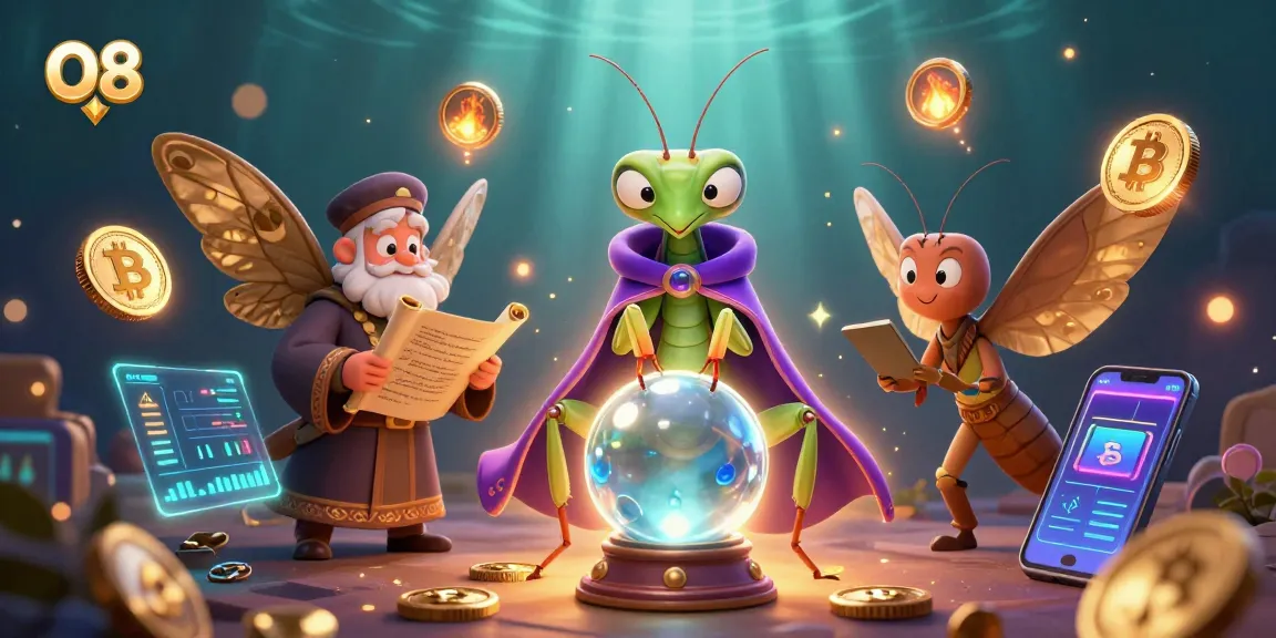O8 offers thrilling fortune-telling vibes with cryptocurrency coins and vibrant game elements.