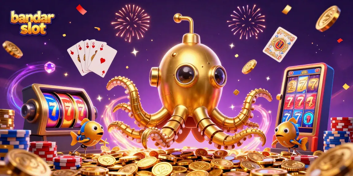 Experience the excitement of bandar slot with vibrant slot reels, golden coins, and engaging 3D elements.